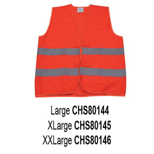 Vest Safety HiVis Orange LGE with reflective strip