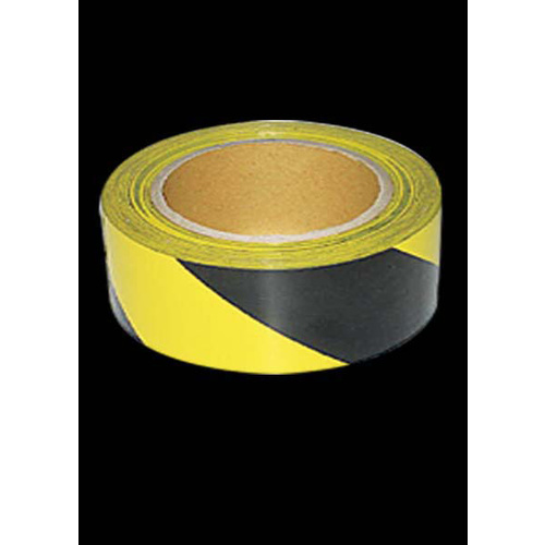 Barrier Tape & Hazard Tape Self Adh 48x25mt Black/Yellow