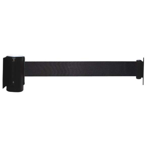 Crowd Control Barrier Wall Mount Black with Black Tape
