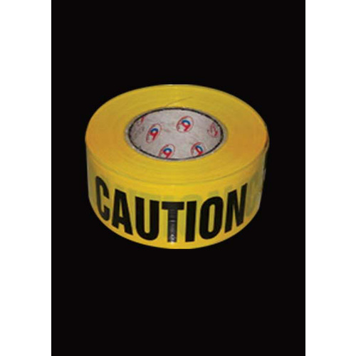 Barrier Tape & Hazard Tape Ribbon Caution 75mmx300mt Black on Yellow