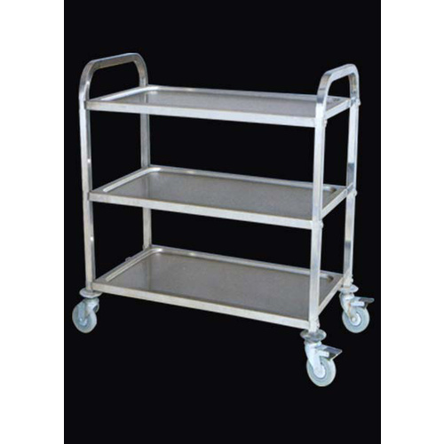 Trolley 3 Tray SS with brake H855 L900 W455