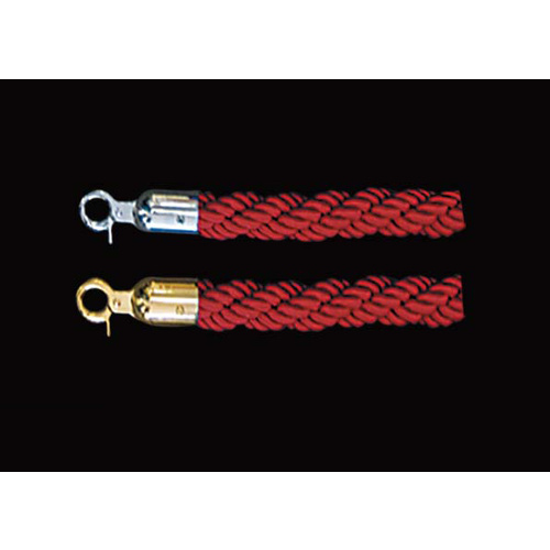 Crowd Control Barrier Rope Plaited Red SS or TI Gold or  Ends 1500mm