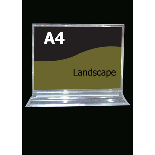 Counter Sign & Sign Holder Acrylic A4 L/Scape