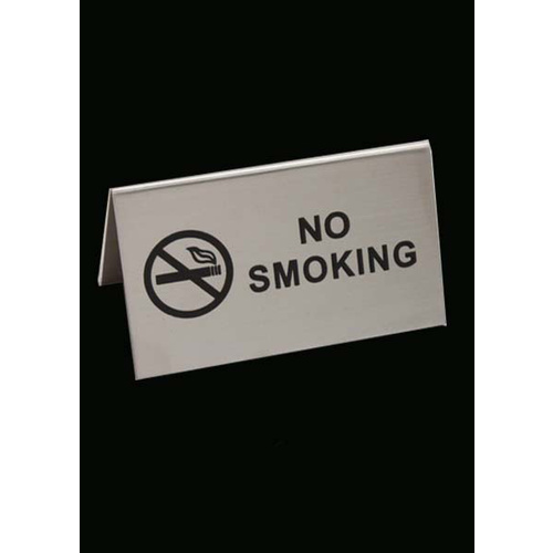 Counter Sign Stainless No Smoking Sign A Frame Etched No Smoking