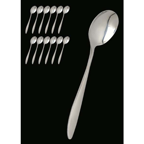 Cutlery Beaumont Soup Spoons SS Pk12 L195mm