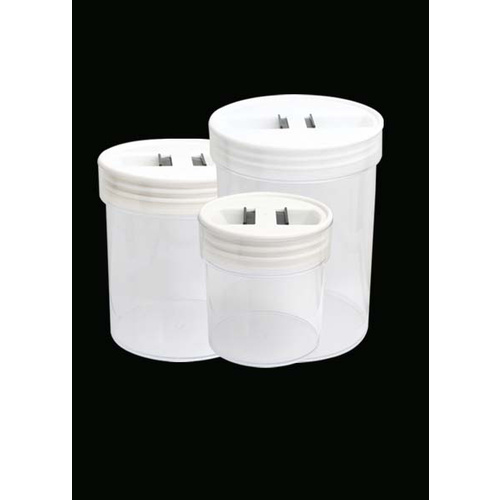 Cannister Clear/White Lid Set3