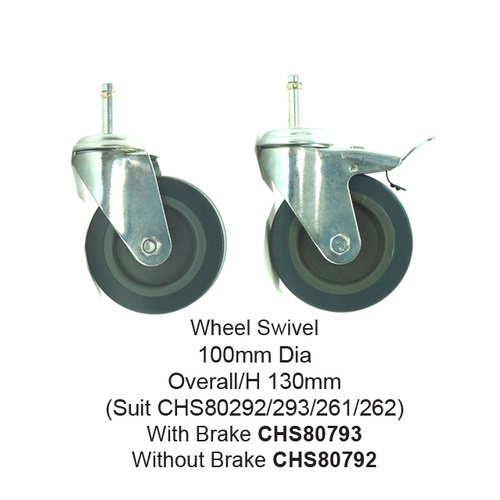 Trolley Wheel Swivel Brake suit 80292/93  261/62