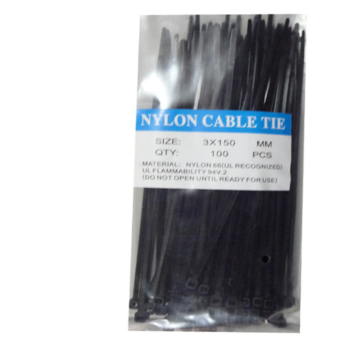 Cable Tie Black 150mm Pk100