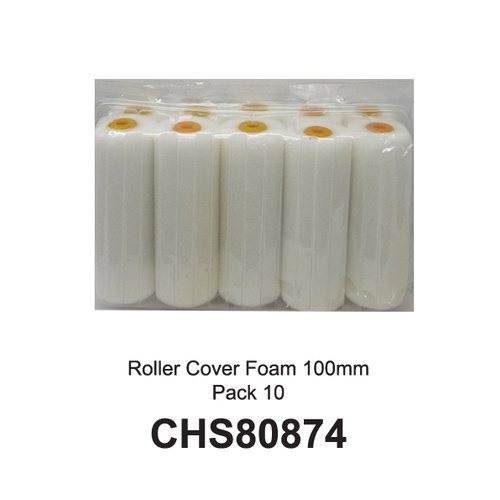 Roller Cover Foam Pk10 100mm Paint Rollers