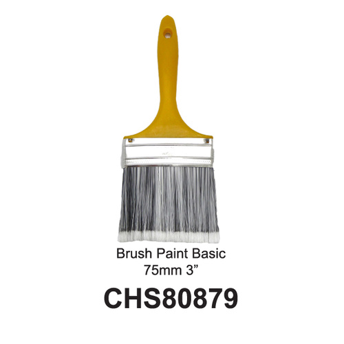 Brushes Paint Basix 3'/75mm Yellow Handle