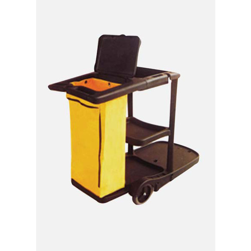 Trolley Housekeeping Janitor Black Plastic 1 Bag H1000 L1300 W550