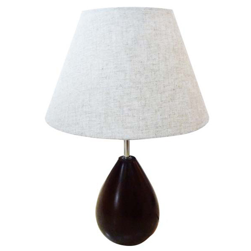 Lamp Table Ashford Dark Base H480mm with Linen Shade