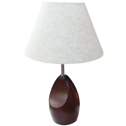 Lamp Table Tweed Dark Base H480mm with Linen Shade