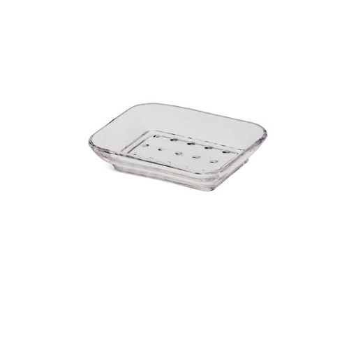 Soap Dish Acry Clear Rectangle L95 W75 H20
